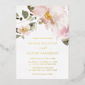 Invitation En Aluminium Mariage de l'aquarelle féminine (Recto)