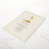 Invitation En Aluminium Mariage de l'île, au large de la crème blanche (Rotation)