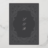 Invitation En Aluminium Mariage de livres vintage (Verso)