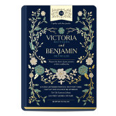 Invitation En Aluminium Mariage de livres vintage