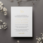 Invitation En Aluminium Mariage de monogramme d'esperluette