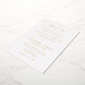 Invitation En Aluminium Mariage de Monogramme Or Elegance Moderne (Rotation)