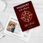 Invitation En Aluminium Mariage de passeport Destination Gold Compass Mono<br><div class="desc">Mariage à la destination romantique ? Invitation vos invités avec ce beau passeport Invitation avec une véritable boussole en or avec monogramme</div>