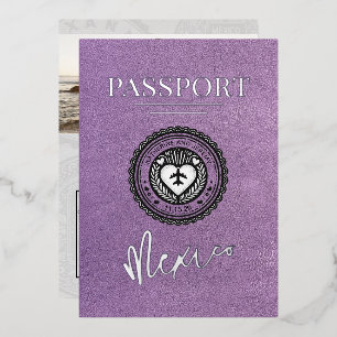 Invitation En Aluminium Mariage de passeport Lavender Mexique