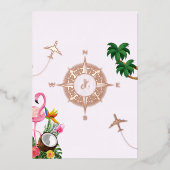 Invitation En Aluminium Mariage de passeport Rose Gold Destination (Recto)