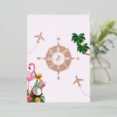 Invitation En Aluminium Mariage de passeport Rose Gold Destination (Debout devant)