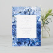 Invitation En Aluminium Mariage de pierre précieuse Saphir Bleu (Debout devant)