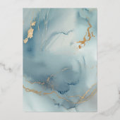 Invitation En Aluminium Mariage de plage bleu et bleu, moderne et toujours (Verso)