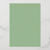 Invitation En Aluminium Mariage de plage nautique simple Sage Green (Verso)