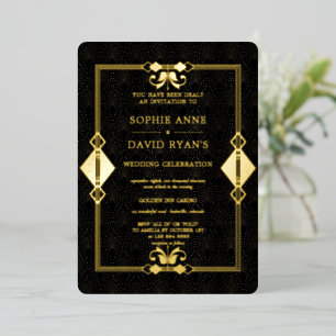 Invitation En Aluminium Mariage de poker Casino Royale Las Vegas en feuill