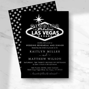 Invitation En Aluminium Mariage de Rêve à Las Vegas : Répétition Élégante