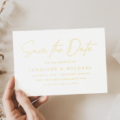 Invitation En Aluminium Mariage de script décontracté Enregistrer la date