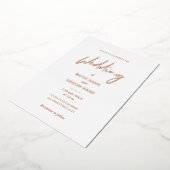 Invitation En Aluminium Mariage de script en terre cuite minimale (Rotation)