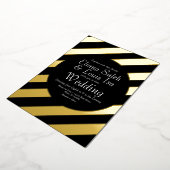 Invitation En Aluminium Mariage de script Gold Gras Pressé (Rotation)