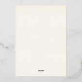Invitation En Aluminium Mariage de script minimaliste couleur florale (Verso)