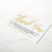 Invitation En Aluminium Mariage de script moderne Merci réel (Rotation)