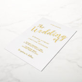 Invitation En Aluminium Mariage de script moderne or (Rotation)