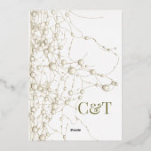 Invitation En Aluminium Mariage de script Pearl Gold non conformiste moder (Verso)