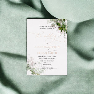 Invitation En Aluminium Mariage de script rustique et élégant