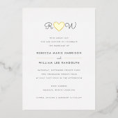 Invitation En Aluminium Mariage de simplicité douce (Recto)
