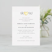 Invitation En Aluminium Mariage de simplicité douce (Debout devant)
