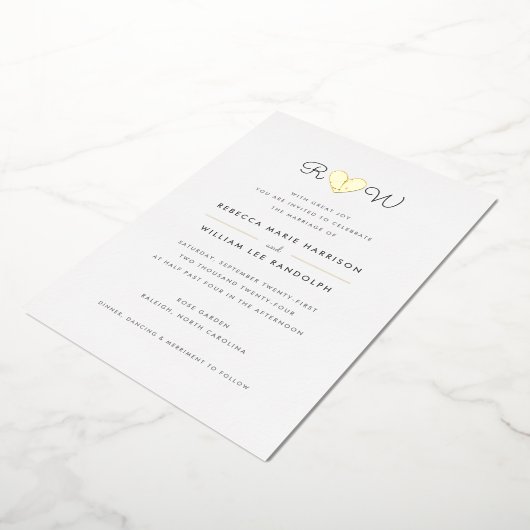Invitation En Aluminium Mariage de simplicité douce (Rotation)