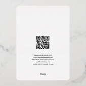 Invitation En Aluminium Mariage de style Laurel Leaf Qr Code Script Réel (Verso)