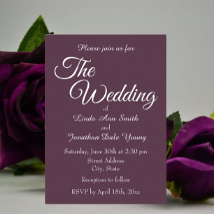 Invitation En Aluminium Mariage de style simple