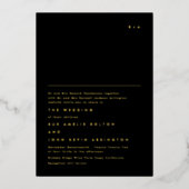 Invitation En Aluminium Mariage de texte simple et élégant Monogram Gold s (Recto)