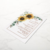 Invitation En Aluminium Mariage de tournesol Rose or (Rotation)
