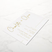 Invitation En Aluminium Mariage de typographie de texte Gold Foil (Rotation)