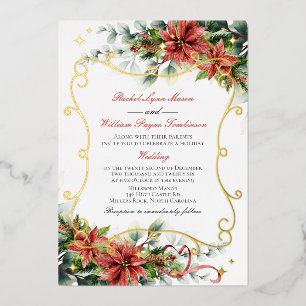 Invitation En Aluminium Mariage de vacances Poinsettia