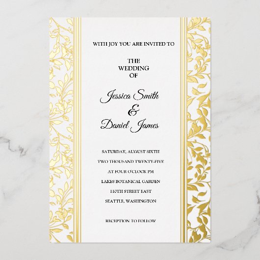 Invitation En Aluminium Mariage de vigne (Recto)