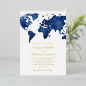 Invitation En Aluminium Mariage de voyage de destination (Debout devant)