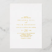 Invitation En Aluminium Mariage Décontracté minimaliste simple (Recto)