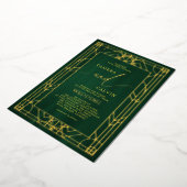Invitation En Aluminium Mariage décoratif Emerald Elegant or (Rotation)