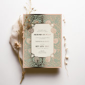 Invitation En Aluminium Mariage des accents d'or Rose Mehndi di Raat