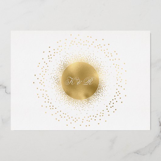 Invitation En Aluminium Mariage des étoiles d'argent de minuit céleste (Verso)