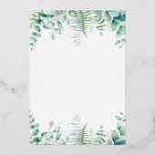 Invitation En Aluminium Mariage des fougères des terres boisées des Eucaly (Verso)