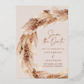 Invitation En Aluminium Mariage d'herbe bohème naturel moderne (Recto)
