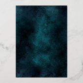 Invitation En Aluminium Mariage d'hiver en pin d'or (Verso)