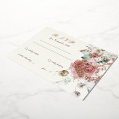 Invitation En Aluminium Mariage d'hiver Floral 2 (Rotation)