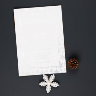 Invitation En Aluminium Mariage d'hiver sous la neige