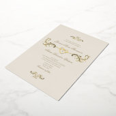 Invitation En Aluminium Mariage d'or classique (Rotation)