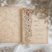 Invitation En Aluminium Mariage d'or d'inspiration médiévale