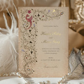 Invitation En Aluminium Mariage d'or d'inspiration médiévale