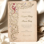 Invitation En Aluminium Mariage d'or d'inspiration médiévale