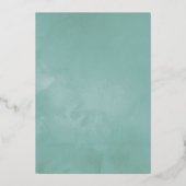 Invitation En Aluminium Mariage d'or géométrique Eucalyptus (Verso)