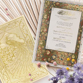 Invitation En Aluminium Mariage d'or islamique éclairé traditionnel