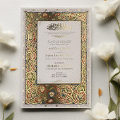 Invitation En Aluminium Mariage d'or islamique éclairé traditionnel
